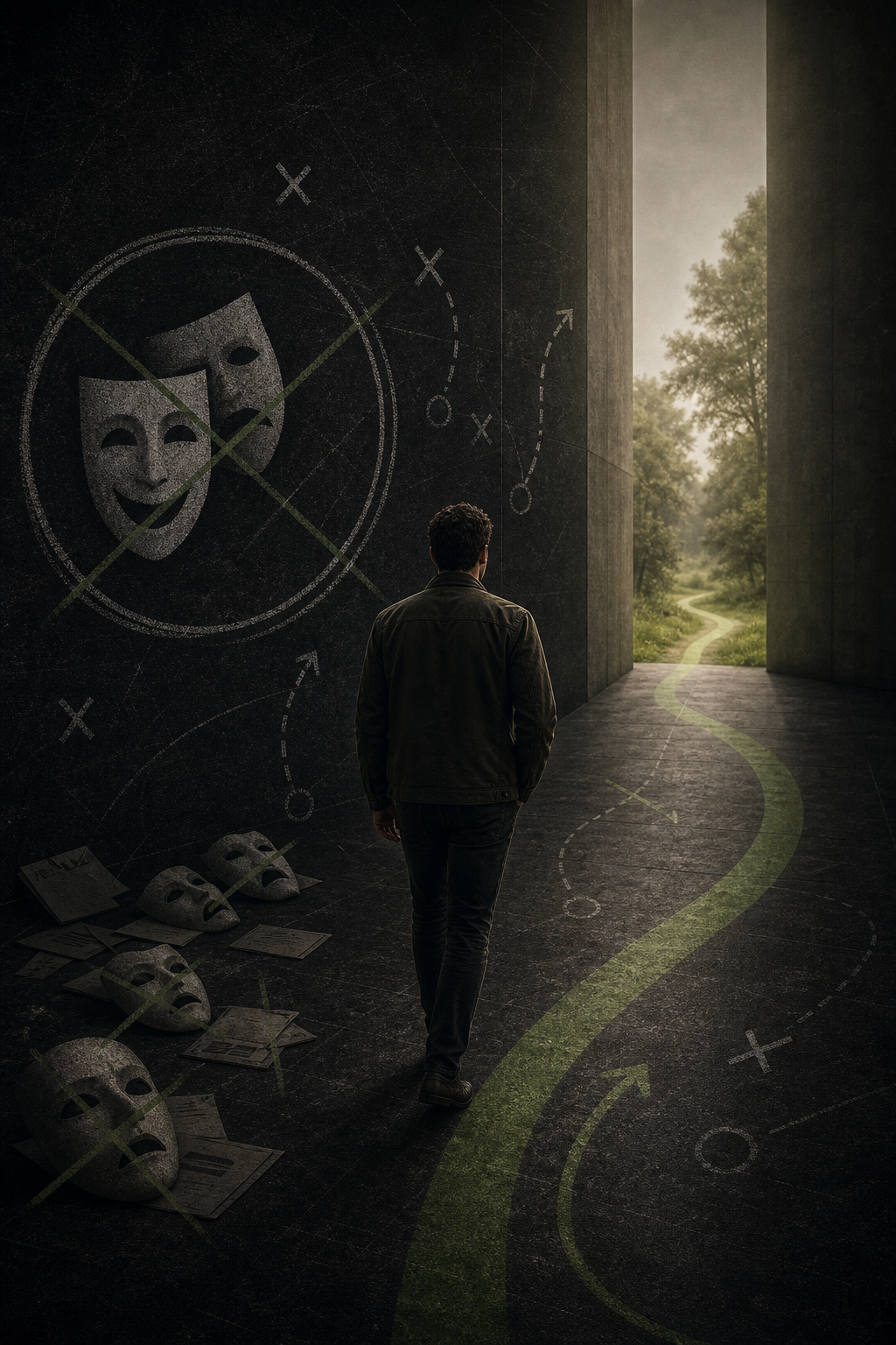 A man choosing authenticity over fake personas