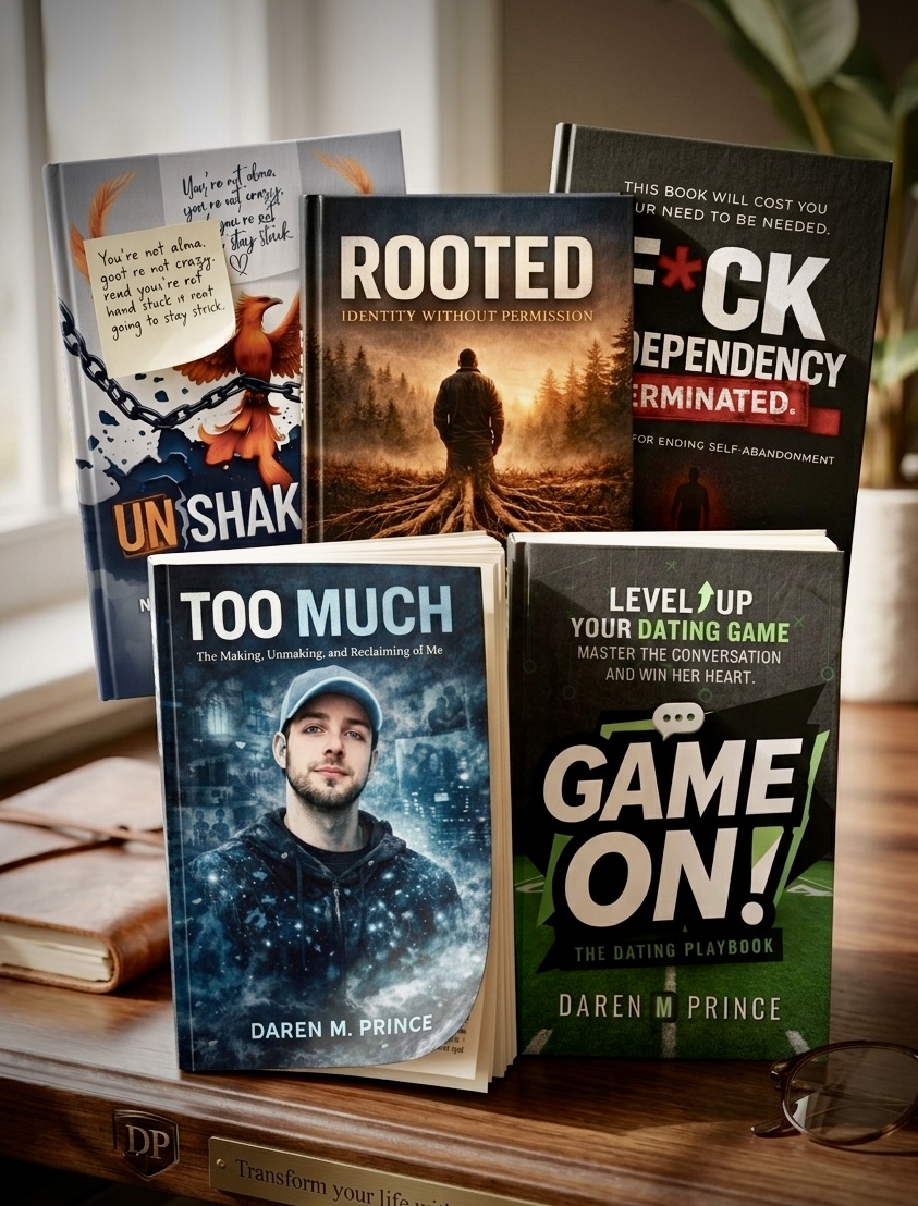 All six Daren Prince books displayed together